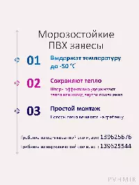 ПВХ завеса для проема 1,2x2,3м. Готовый комплект